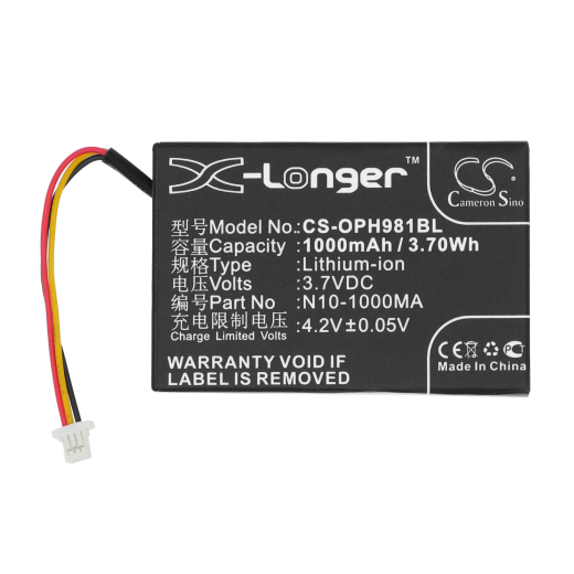 3.7V 1000mAh / 3.70Wh Li-ion Akku f.:Opticon Model: N10-1000MA, OPL-9714, OPL-9715, OPL-9725, OPL-9727, OPL-9815, PHL-1300