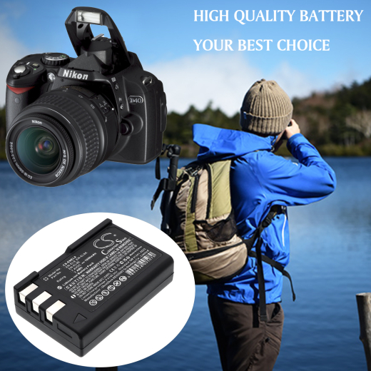 7.4V 1000mAh / 7.40Wh Li-ion Akku f.:NIKON Model: EN-EL9, EN-EL9A, EN-EL9E, D3000, D40, D40A, D40C, D40X, D5000, D60, DSLR-D40, DSLR-D40A, DSLR-D40C,