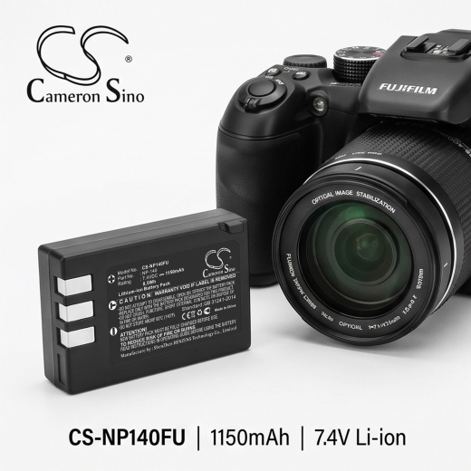 7.4V 1150mAh/8.5Wh Li-ion Akku f.:Fujifilm Model: NP-140, FinePix S100FS, FinePix S200EXR, FinePix S200FS, FinePix S205EXR