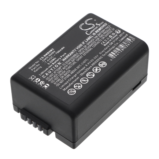 7.4V 750mAh / 5.55Wh Li-ion Akku f.:Panasonic Model: DMW-BM9PP, DMW-BMB9, DMW-BMB9E, Lumix DMC-FZ100, Lumix DMC-FZ100GK, Lumix DMC-FZ100K, Lumix DMC-