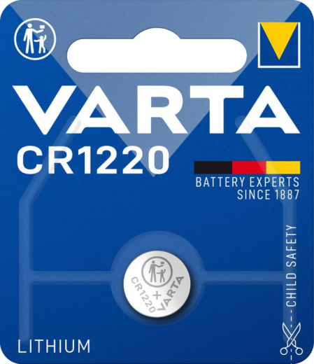 Varta Knopfzelle CR1220 Lithium 3V (1er Blister)