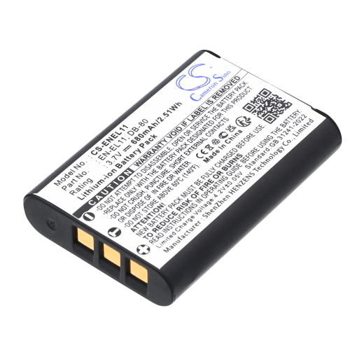 3.7V 680mAh/2.5Wh Li-ion Akku f.:Sanyo Model: DB-L70, DB-L70A, DB-L70AU, Xacti DMX-E10, Xacti VPC-E10