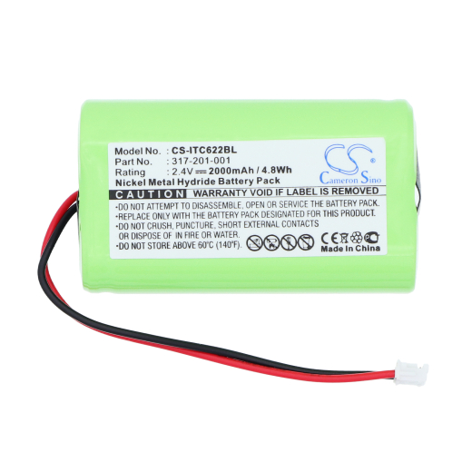 2.4V 2000mAh / 4.80Wh Ni-MH Akku f.:Intermec Model: 317-201-001, Norand 6210, Norand 6212, Norand 6220, Penkey 6210, Penkey 6212, Penkey 6220