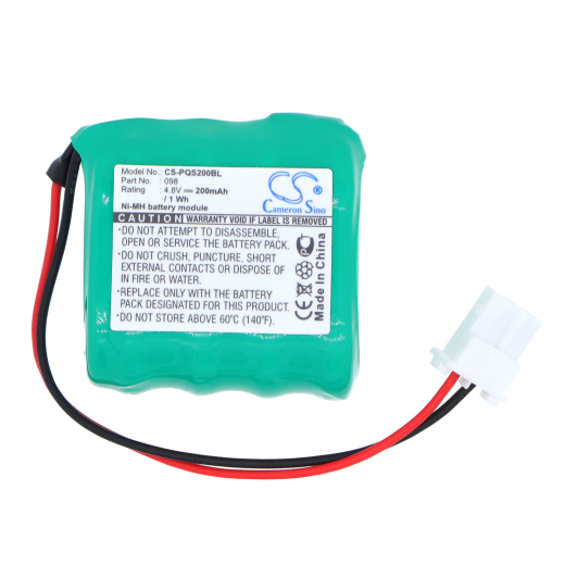 4.8V 200mAh Ni-MH Akku f.:PSC Model: 098, Quick Check 150, Quick Check 200