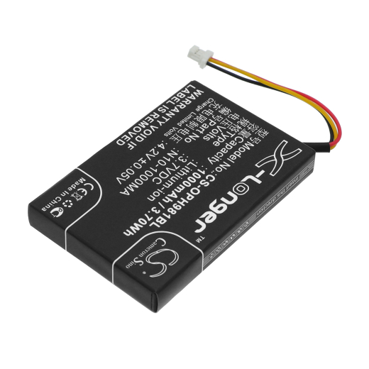 3.7V 1000mAh / 3.70Wh Li-ion Akku f.:Opticon Model: N10-1000MA, OPL-9714, OPL-9715, OPL-9725, OPL-9727, OPL-9815, PHL-1300
