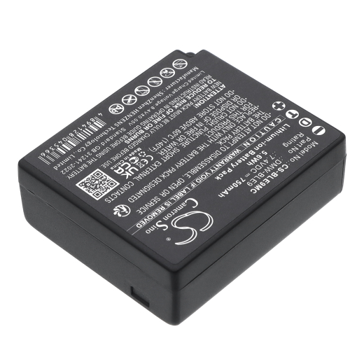 7.4V 750mAh / 5.6Wh Li-ion Akku f.:Panasonic Model: DMW-BLE9, DMW-BLE9E, DMW-BLE9PP, Lumix DMC-GF6X, Lumix DMC-DMC-S6K, Lumix DMC-GF3, Lumix DMC-GF3