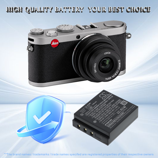 3.7V 1400mAh Li-ion Akku f.:Leica Model: 18706, BP-DC8, EA-DC-8, X1