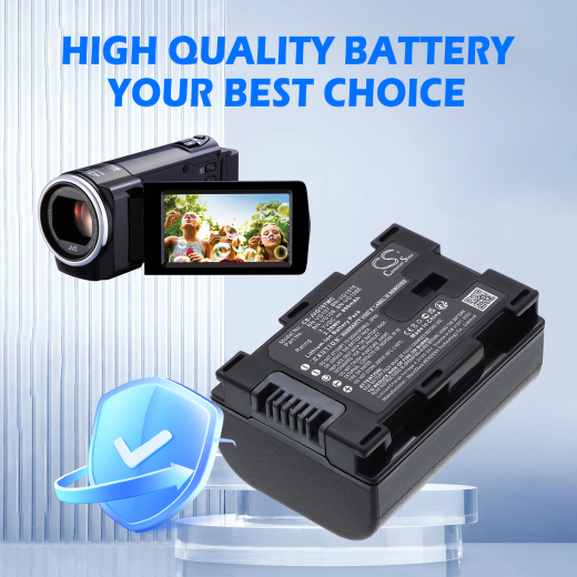 3.7V 890mAh/3.29Wh Li-ion Akku f.:JVC Model: BN-VG107, BN-VG107E, BN-VG107U, BN-VG107US, BN-VG108, BN-VG108E, BN-VG108U, BN-VG108USM, GZ-E10, GZ-E100