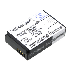 7.4V 820mAh / 6.07Wh Li-ion Akku f.:Canon Model: LP-E12, EOS 100D, EOS Kiss X7, EOS M, EOS M2, EOS SL1, EOS-M, EOS-M10, EOS-M100, EOS-M2, EOS-M50, OS