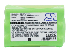 3.6V 900mAh / 3.24Wh Ni-MH Akku f.:Nortel Model: 95AAAHC3BX, 95AAAHC3BXZ, CPH-525, NT8B45AH, NT8B45AN,  81010, T7406E