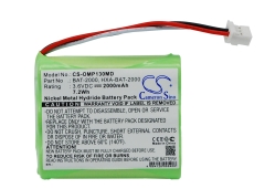 3.6V 2000mAh / 7.20Wh Nickel-Metallhydrid Akku für: OMRON Model: BAT-2000, HXA-BAT-2000, HBP-1300, HBP-1300 blood pressure monitor, HBP-1320