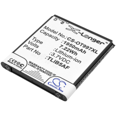 3.7V 1950mAh / 7.22Wh Li-ion Akku für: TCL Model: CAB32E0000C1, CAB32E0002C1, TLiB32E, TLiB5AF, MW40, MW40V, MW40VD, MW40CJ, S800, S710, J160