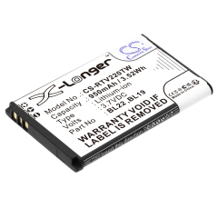 3.7V 950mAh / 3.52Wh Li-ion Akku f.:Retevis Model: BL19, BL22, DT22, RT15, RT19, RT22, RT22S, RT619, RT622