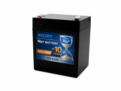 Axcom Natrium Ionen Akku 12V 4,5Ah mit 6,3mm Steckkontakten
