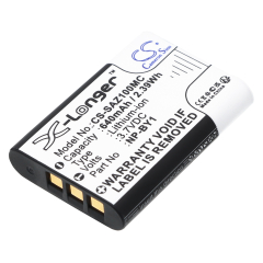 3.7V 640mAh / 2.39Wh Li-ion Akku f.:Sony Model: NP-BY1,  Action Cam Mini AZ1, Cyber-shot DSC-HX50, Cyber-shot DSC-HX50V, Cyber-Shot DSC-RX1R II, Cyber